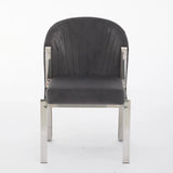 Fabio Grey Velvet & Chrome Dining Chair