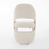 Santorini Cream Velvet & Chrome Modern Dining Chair