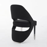 Santorini Black Velvet & Chrome Modern Dining Chair