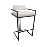 Kensington Boucle Bar Stool with Black Legs