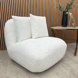 The Miami Boucle Premium Accent Swivel Boucle Fabric Chair In 6 Colours