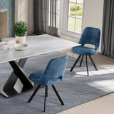 Toronto 140-180cm Grey Matt Ceramic Marble Extending Dining Table With Velvet Dining Chairs