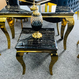 Louis Black/Gold Marble 120cm Console Table