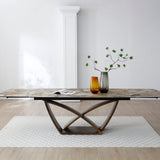 Loretti 200-300cm Italian Pandora Ceramic Marble Side Extending Dining Table