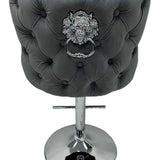 Valentino Lion Knocker Quilted Tufted Shimmer Velvet BAR STOOLS - 3 Colours