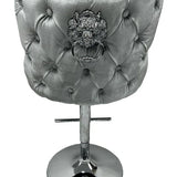 Valentino Lion Knocker Quilted Tufted Shimmer Velvet BAR STOOLS - 3 Colours