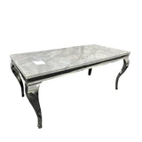 Louis Chrome Marble Dining Table In 7 Sizes & Colours