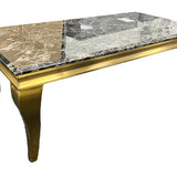 Louis Gold Marble Coffee Table In 4 Colours