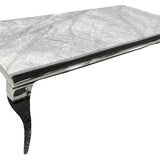 Louis Chrome 120cm Marble Coffee Table In 4 Colours