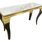 Louis Gold Marble Console Table In 4 Colours