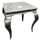 Louis Chrome Marble Lamp End Table In 4 Colours