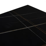 Livia 160cm Black Ceramic Sintered Marble Dining Table