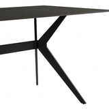 Livia 160cm Black Ceramic Sintered Marble Dining Table