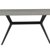 Livia 160cm Grey Ceramic Sintered Marble Dining Table