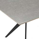 Livia 160cm Grey Ceramic Sintered Marble Dining Table