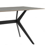 Livia 160cm Grey Ceramic Sintered Marble Dining Table