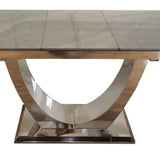 Arial 1.6-2.0m Extending Grey Ceramic Marble Dining Table - Belmont Interiors