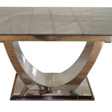 Arial 1.2-1.5m Extending Grey Ceramic Marble Dining Table - Belmont Interiors