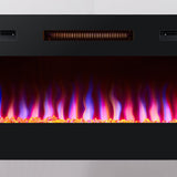 Luminis Black 50" WI-FI Insert Electric Fire 10 Colour LED Glass Wall Mounted Inset