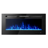 Luminis Black 50" WI-FI Insert Electric Fire 10 Colour LED Glass Wall Mounted Inset