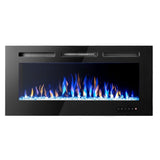 Luminis Black 50" WI-FI Insert Electric Fire 10 Colour LED Glass Wall Mounted Inset