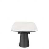 Onyx 180-280cm Italian White Ceramic Marble Side Extending Dining Table