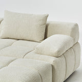 The Bromley Bubble Vanilla Ivory Corner Premium Sofa Boucle Fabric