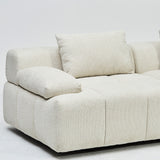 The Bromley Bubble Vanilla Ivory Corner Premium Sofa Boucle Fabric