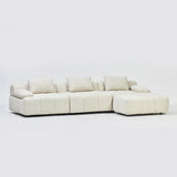 The Bromley Bubble Vanilla Ivory Corner Premium Sofa Boucle Fabric