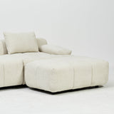 The Bromley Bubble Vanilla Ivory Corner Premium Sofa Boucle Fabric