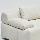 The Bromley Bubble Vanilla Ivory Corner Premium Sofa Boucle Fabric