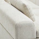 The Bromley Bubble Vanilla Ivory Corner Premium Sofa Boucle Fabric