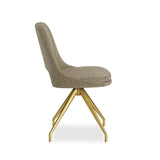 Orion Gold 180cm Dining Table White/Gold Ceramic Marble Top With Boucle Velvet Gold Leg Dining Chairs