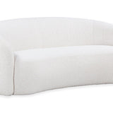 Bighton White Ivory Boucle Fabric Sofa by D.I. Designs