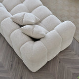 The Bubble Ivory White Boucle Corner Tribeca Premium Sofa Ivory White Boucle Fabric [Pre-order 22/02]