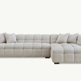 The Bubble Ivory White Boucle Corner Tribeca Premium Sofa Ivory White Boucle Fabric [Pre-order 22/02]