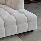 The Bubble Ivory White Boucle Corner Tribeca Premium Sofa Ivory White Boucle Fabric [Pre-order 22/02]