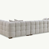 The Bubble Ivory White Boucle Corner Tribeca Premium Sofa Ivory White Boucle Fabric [Pre-order 22/02]