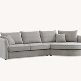 The Rubin Pebble Taupe Boucle Corner Premium Sofa Pebble Boucle Fabric