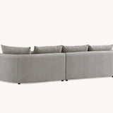 The Rubin Pebble Taupe Boucle Corner Premium Sofa Pebble Boucle Fabric