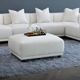 The Lottie Polar White Boucle Corner Premium Sofa White Boucle Fabric