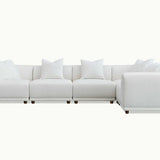 The Lottie Polar White Boucle Corner Premium Sofa White Boucle Fabric