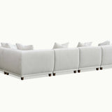 The Lottie Polar White Boucle Corner Premium Sofa White Boucle Fabric