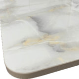 Moda 160-200cm White/Gold Ceramic Marble Extending Dining Table