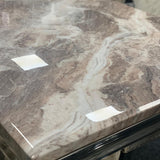 Louis 180CM Marble & Chrome Dining Table - 5 Colours - Belmont Interiors