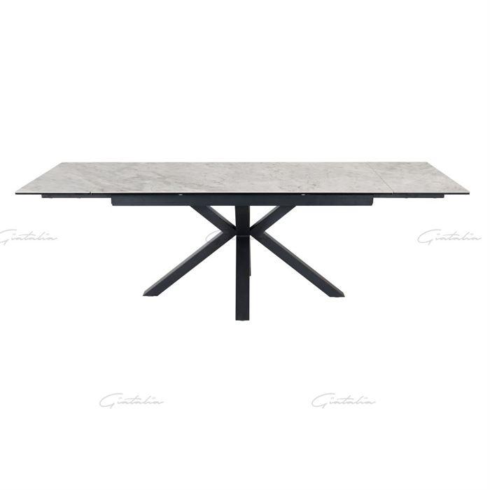 Phoenix 160-240cm Grey Ceramic Marble Extending Table-Esme Furnishings