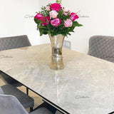 Phoenix 160-240cm Grey Ceramic Marble Extending Table