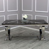 Arianna 150CM Marble & Chrome Dining Table - 4 Colours-Esme Furnishings