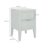 Alton Bedside - Pigeon Grey by D.I. Designs-Esme Furnishings