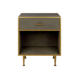 Hampton Bedside Table Grey Shagreen DI Designs-Esme Furnishings